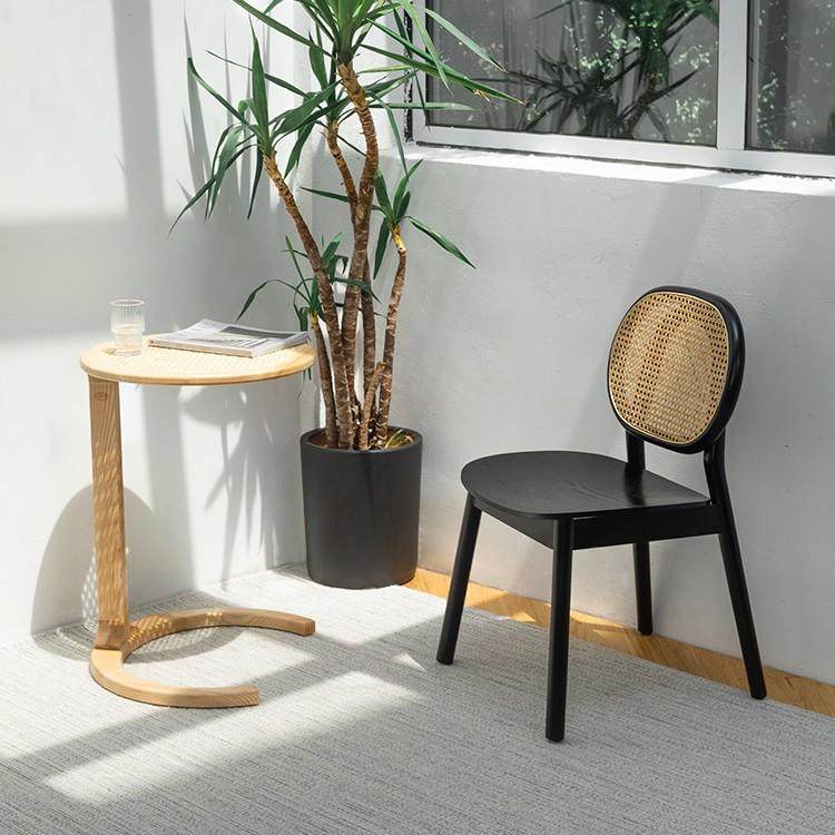 藤编实木餐椅北欧简约户外椅子靠背复古田园风咖啡店庭院桌椅阳台,淘宝优惠券,粉丝福利购,淘宝优惠卷