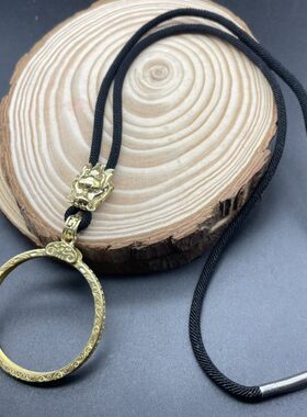 袁大头银元吊坠边框黄铜白铜款包边圈七钱二分龙洋坚实回纹卡扣