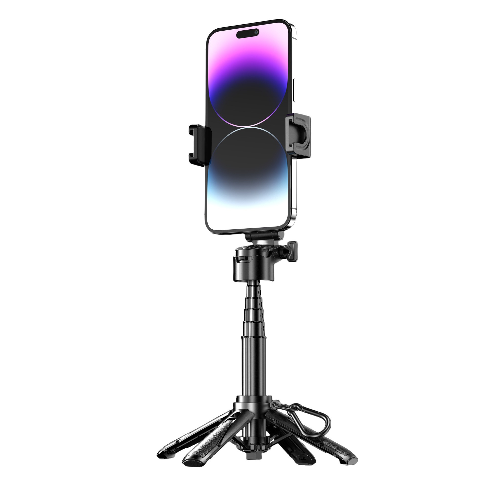 P15T可变焦自拍杆蓝牙手机拍照支架360度旋转迷你便携桌面四脚架