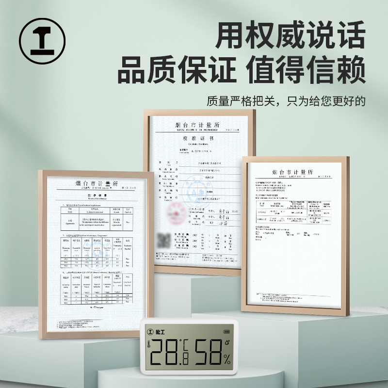 能工温湿度计工业高精度家用电子干湿温度表壁挂婴儿房室内温度计 - 图1