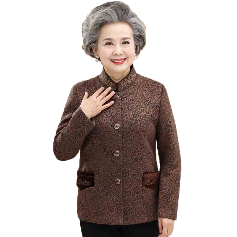 岁妈妈长袖上衣奶奶衣服老太太套装 80 70 60 中老年人春秋装外套女 岁妈妈长袖上衣奶奶衣服老太太套装 80 70 60 中老年人春秋装外套女