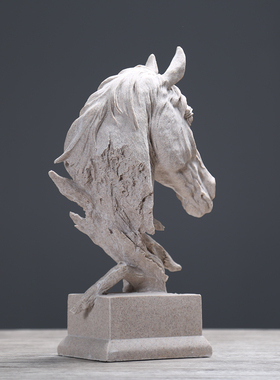 北欧美式创意马头摆件家居饰品工艺品客厅酒吧玄关小摆设艺术品