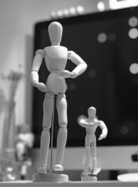 家居摆件饰品大号小号木头人关节木制简约工艺品模型素描木偶包邮