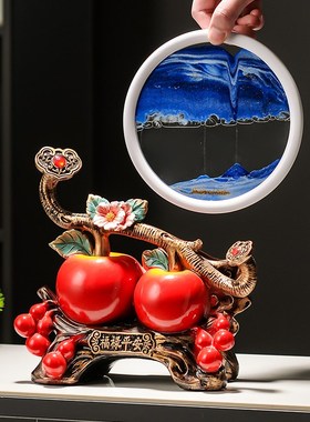 创意新款柿子摆件招财客厅玄关电视柜酒柜装饰品搬新家乔迁礼物