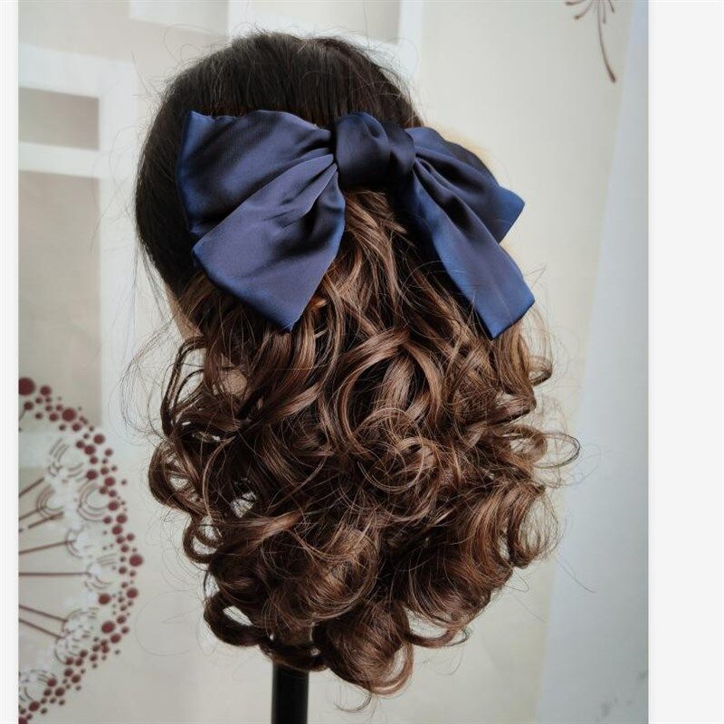 2020新款马尾插梳雪纺蝴蝶结马尾短卷发女烫卷短抓夹马尾梨花卷,淘宝优惠券,粉丝福利购,淘宝优惠卷