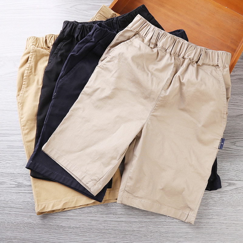 儿童裤子男浅卡其色夏装短裤中大童校服裤休闲西裤小学生校裤加肥,淘宝优惠券,粉丝福利购,淘宝优惠卷