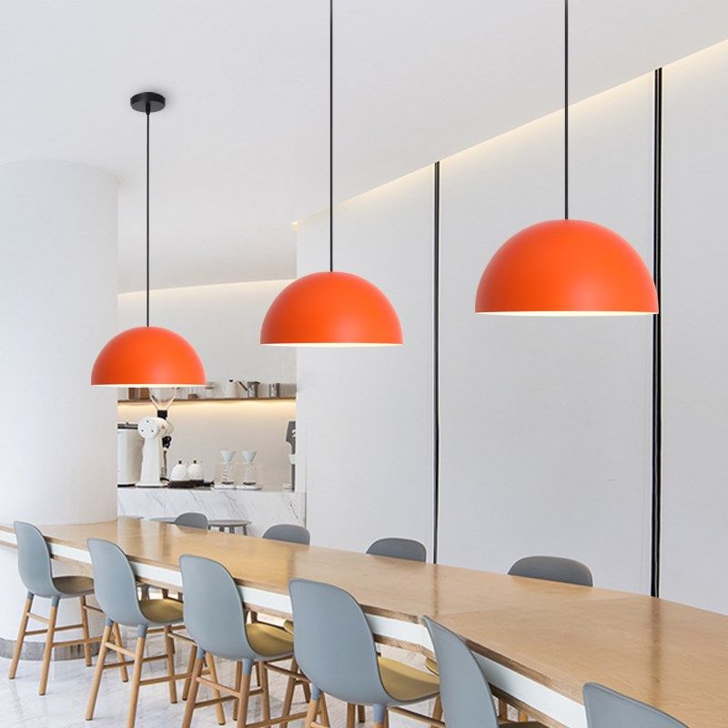 商用店铺吧台现代橘红色奶茶店个性工业风火锅店橙色吊灯,淘宝优惠券,粉丝福利购,淘宝优惠卷