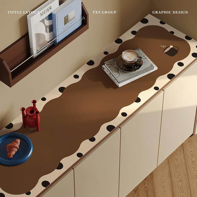 轻奢高级感餐柜垫电视柜桌垫美拉德台面保护垫鞋柜酒柜防水垫子,淘宝优惠券,粉丝福利购,淘宝优惠卷