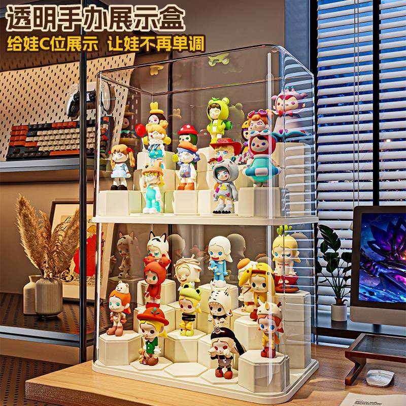 盲盒展示架收纳透明压克力防尘模型玩具积木展示柜公仔玩偶展示盒 - 图3