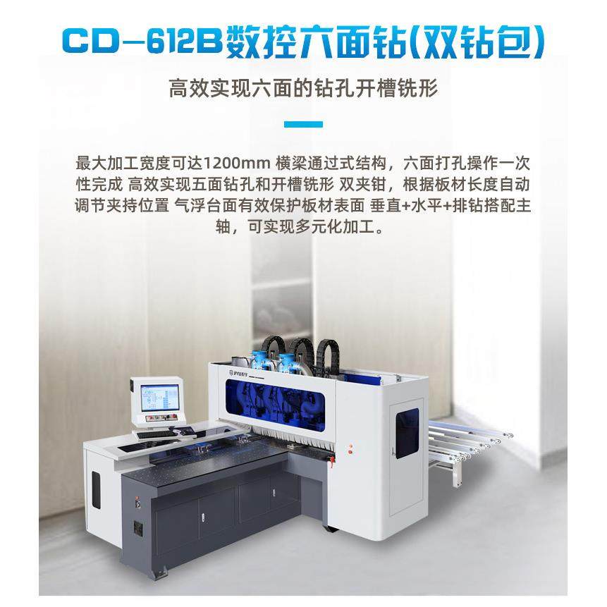 广东极宇数控六面钻孔机 双钻包打孔CD-612B全自动木工数控六面钻,淘宝优惠券,粉丝福利购,淘宝优惠卷
