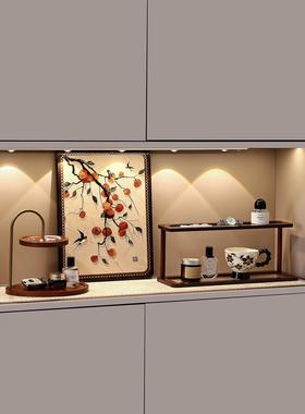 中古风玄关摆件进门口法式装饰新中式摆画放钥匙收纳覆古软装鞋柜