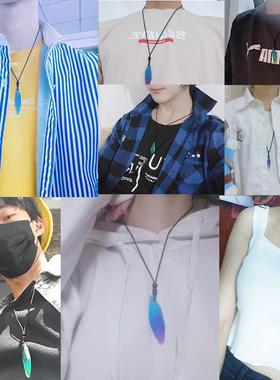 原创树脂吊坠极光星空项链手工情侣小众发光夜光挂件男生生日礼物