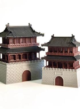 静观吾界 古代塔楼城楼古城门建筑装饰 中式盆景微景观 桌面摆件