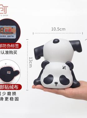 创意熊猫书挡可爱摆件书房卧室桌面装饰品书立书架送生日礼物男女