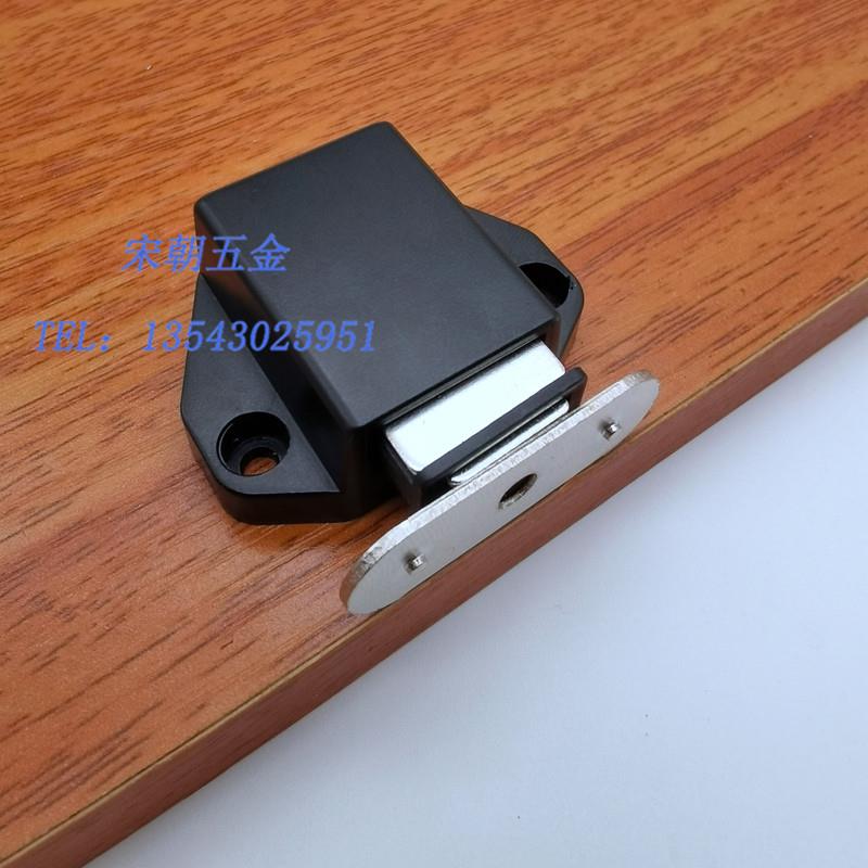 检修口隐形门免拉手按弹磁吸黑色反弹器单双门整体橱柜强碰按压式 - 图2