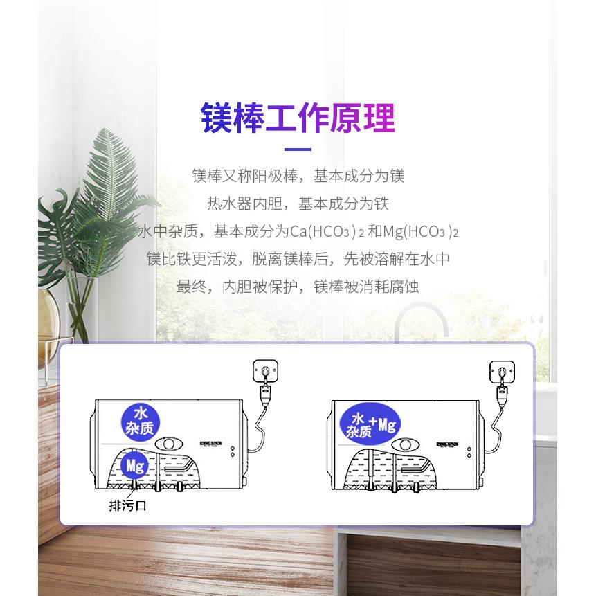 力诺瑞特太阳能热水器通用镁棒保护水箱电加热降低水垢阳极镁棒 - 图3