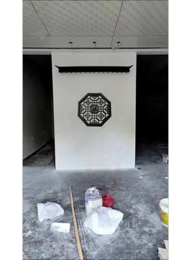 仿古立体屋檐瓦新中式PP马头墙装饰瓦徽派墙面壁挂挂饰餐厅古典瓦