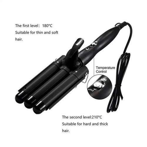 电卷棒蛋卷棒泡面头三管卷发器水波纹小卷发棒大卷烫发器夹板 - 图0