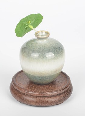整木雕刻实木圆形底座客厅瓶紫砂壶茶杯茶具加底架