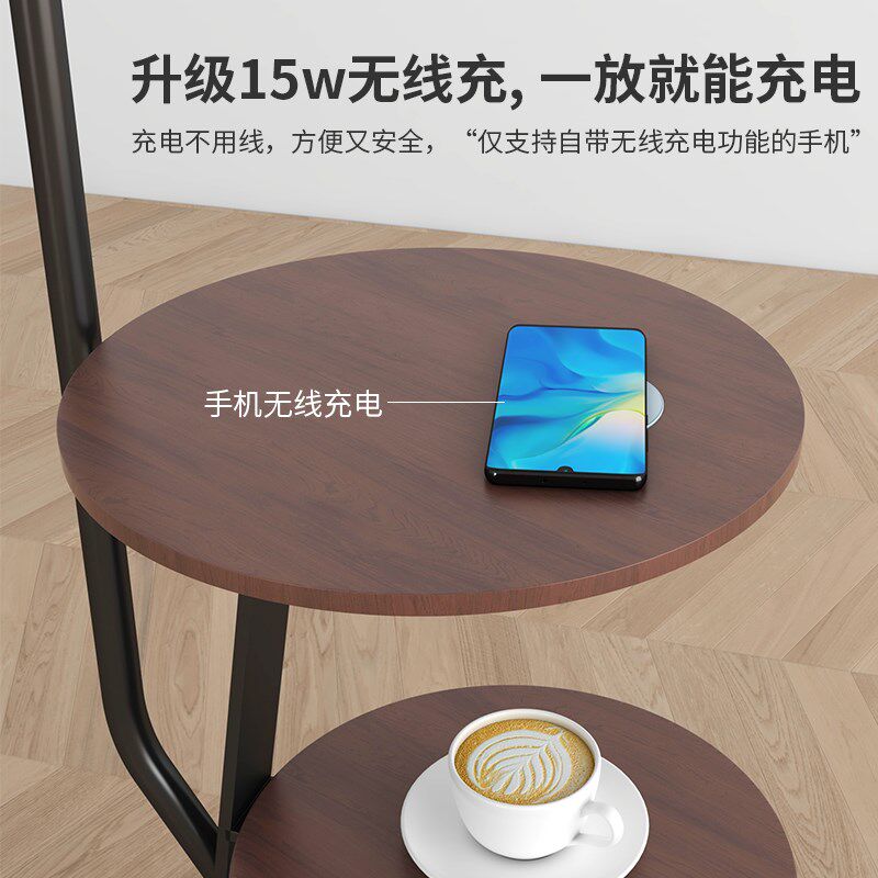 中古卧室床头柜落地灯客厅沙发边几小型置物架一体复古台灯替代品,淘宝优惠券,粉丝福利购,淘宝优惠卷