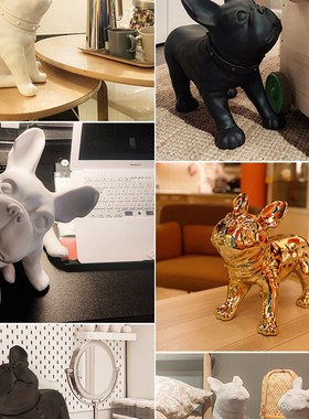 网红桌面摆件狗狗道具模型工艺品软装家居客厅装饰品创意送礼物品