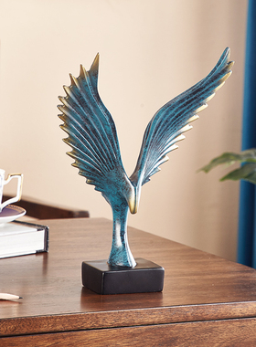 酒柜装饰品欧式大鹏展翅装饰摆件创意家居客厅电视柜摆设乔迁礼物