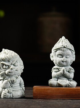 个性可爱孙悟空齐天大圣茶宠摆件创意傲娇小猴子鱼缸造景家居装饰