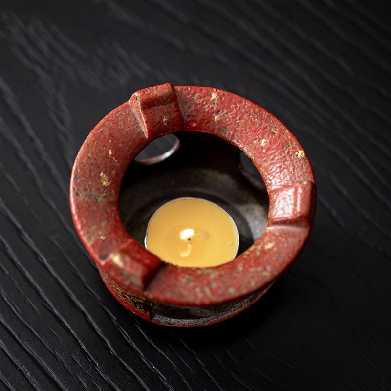 道仟 满山红洒金温茶炉家用办公室暖茶炉蜡烛加热底座复古温茶器,淘宝优惠券,粉丝福利购,淘宝优惠卷