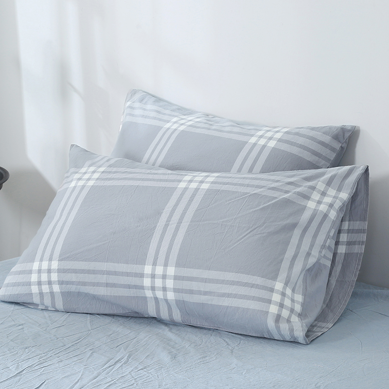 定做水洗棉枕套74*48cm记忆乳胶枕头套单件一对拍2双人长枕套枕巾 - 图1