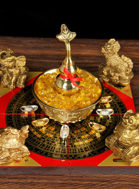 五宝阵铜金蟾貔貅葫芦龙龟罗盘 五宝阵店铺办公室装饰品