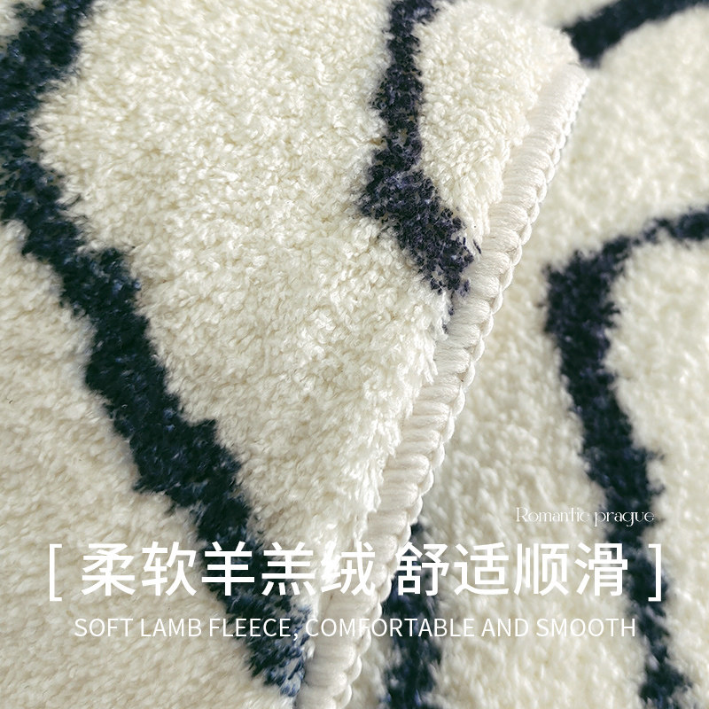 OO 长条床边毯复古卧室地毯客厅沙发茶几毯奶油风加厚床前地垫,淘宝优惠券,粉丝福利购,淘宝优惠卷