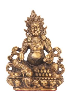 杨铜记铜财神黄财神西方财神摆件工艺品家居办公室摆件 藏佛