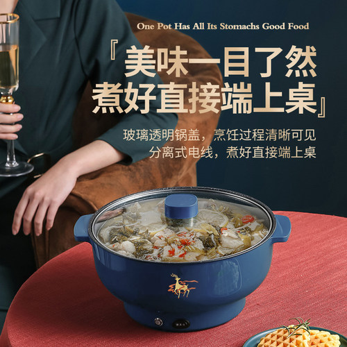 德国全自动电蒸炉一体炒菜电炒锅多功能料理锅蒸煎炒涮不粘电火锅 - 图2