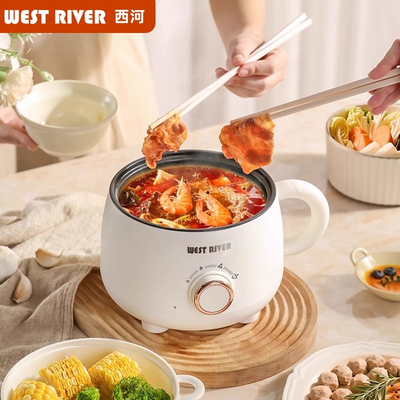 小型多功能电炒锅电饭煲炒菜机不粘电煮锅家用蒸煮煎炒一体电火锅 - 图2