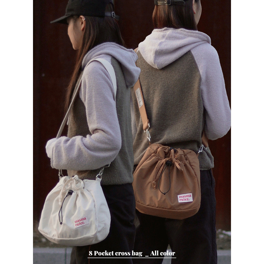 MASMARULEZ韩国正品现货百搭束口帆布包单肩斜挎包通勤挎包4Color - 图0