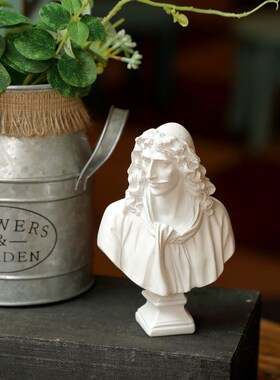 欧式纯白复古做旧天使丘比特烛台法式餐厅浪漫桌面布置装饰摆件