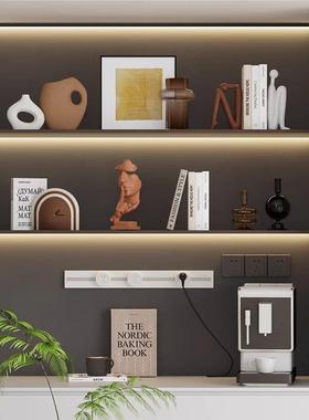 北欧风焦糖色高级感家居装饰品摆设电视柜大地色高端壁龛酒柜摆件