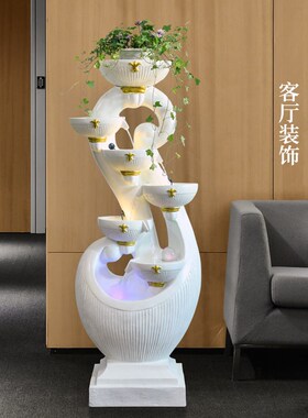 新款欧式流水喷泉加湿器家居装饰客厅摆件创意开业新居礼品流水器