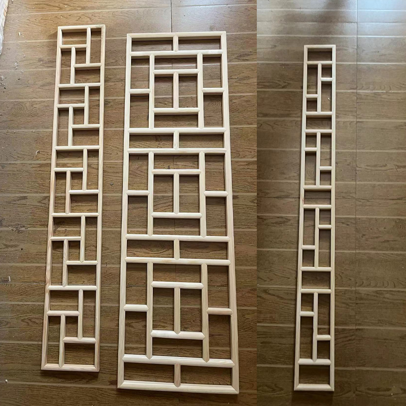 实木花格新中式屏风玄关东阳木雕镂空雕花隔断木格栅窗户仿古门窗 - 图3