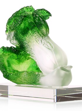 琉璃白菜百财摆件客厅酒柜工艺品摆设中式家居装饰品乔迁新居礼品