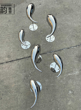 户外不锈钢镜面小鱼群摆件售楼处水池金属雕塑工艺品园林装饰