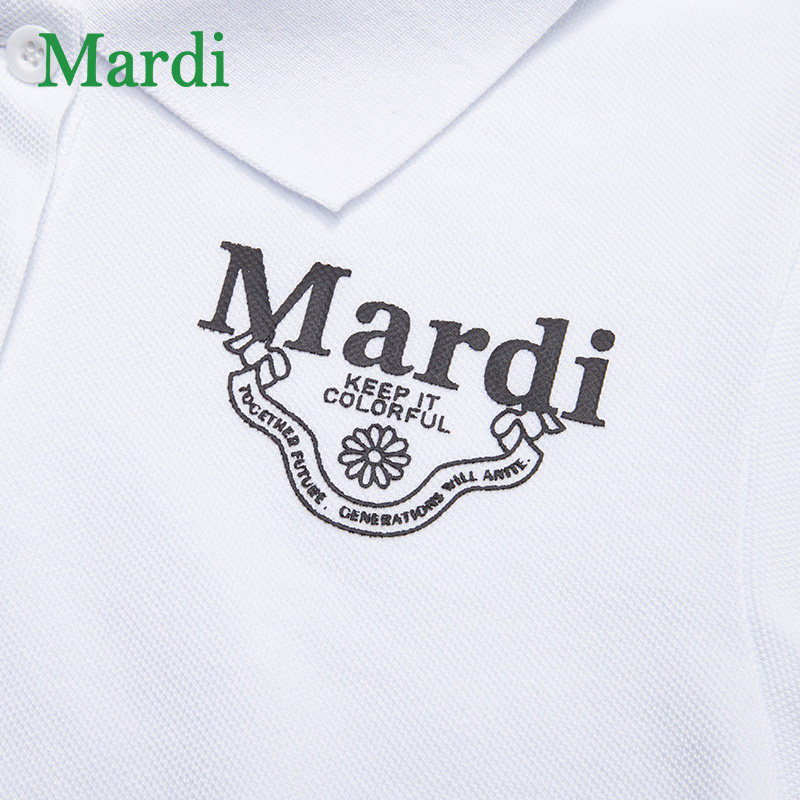 MARDI官方正品POLO衫小雏菊短袖T恤纯色翻领短袖修身女正肩2025夏,淘宝优惠券,粉丝福利购,淘宝优惠卷