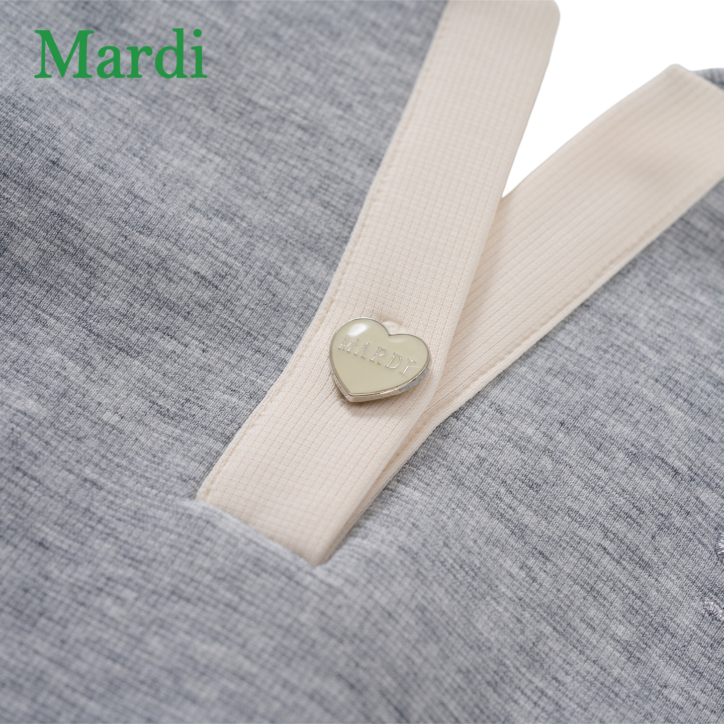 MARDI韩式简约风海军领连衣裙女学院风灰色长袖极简风气质裙棉质,淘宝优惠券,粉丝福利购,淘宝优惠卷