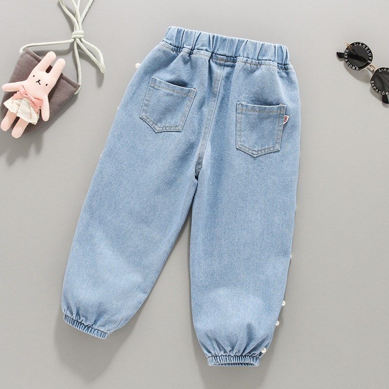 女童秋款牛仔裤2024新款洋气长裤女大童童装春秋时尚秋装儿童裤子,淘宝优惠券,粉丝福利购,淘宝优惠卷