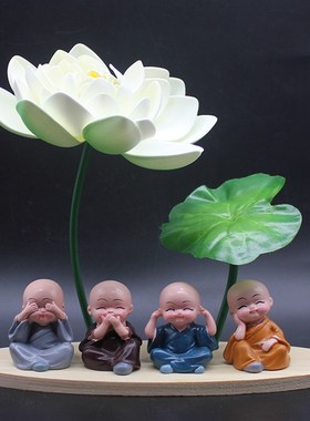 中式禅意荷花家居装饰工艺品客厅玄关电视酒柜办公桌面小摆件摆设