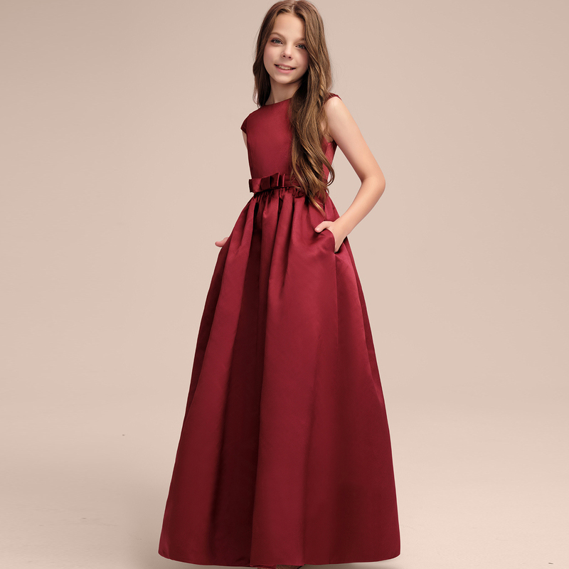 出高端晚礼服长裙主持人中大童小提琴钢琴演奏修身音乐会少女表演 - 图0