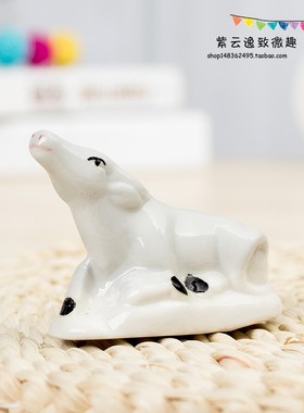 十二生肖陶瓷小摆件鼠牛虎兔龙蛇马羊猴鸡狗猪 家居小装饰品摆设
