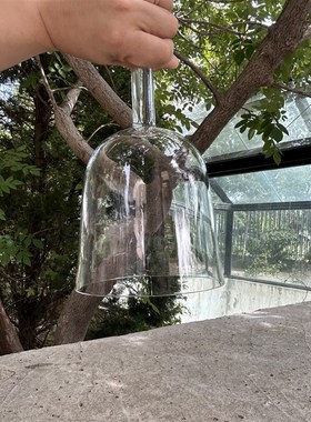 6-7寸透明手持钵水晶钵音乐碗采耳瑜伽头疗钵乐器包邮送棒手持钵