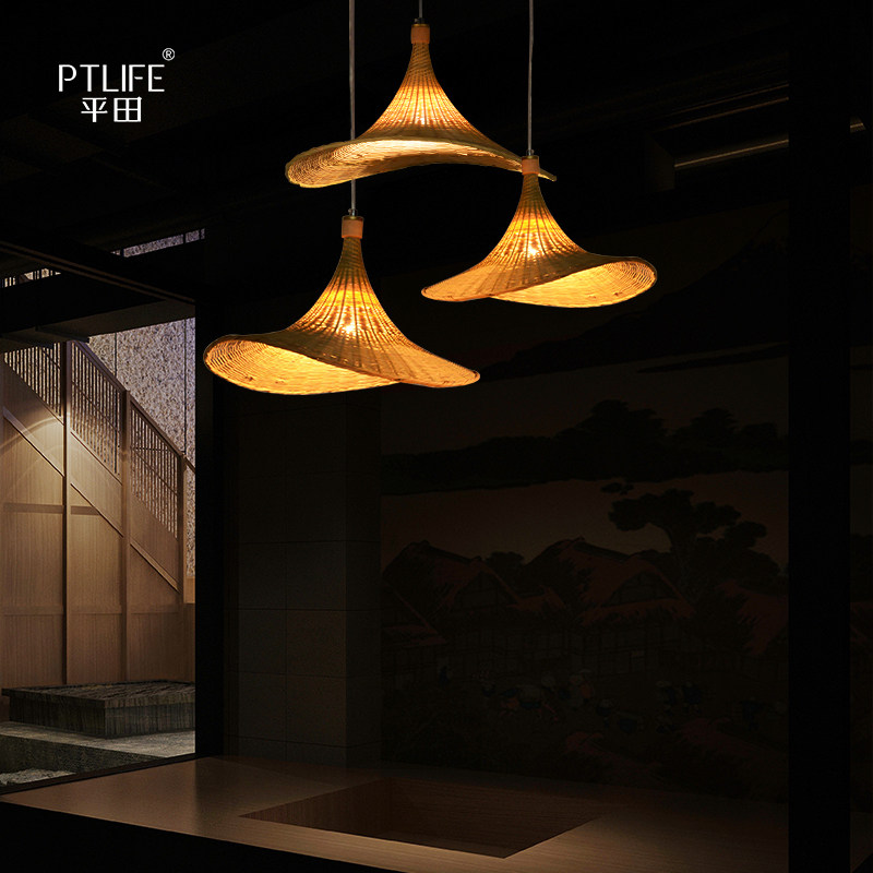 民宿茶室竹编吊灯新中式竹艺禅意日式灯具火锅店非草藤柳编织灯笼,淘宝优惠券,粉丝福利购,淘宝优惠卷