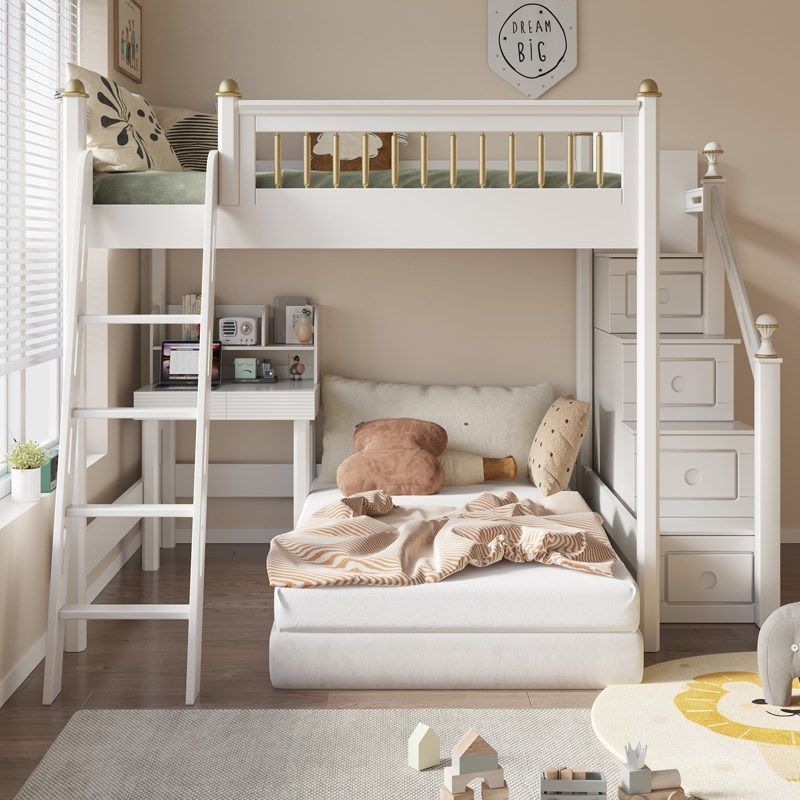 儿童床上床下桌床交错式上下床层床小户型子母床高低床,淘宝优惠券,粉丝福利购,淘宝优惠卷